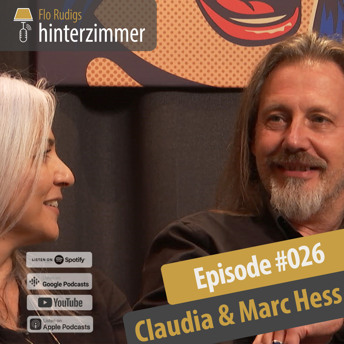 Claudia & Marc Hess: Ehrlichkeit, Haarefärben, Anders sein | Hinterzimmer #026 episode artwork